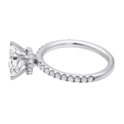 Unique Princess Cut Diamond Engagement Ring F/VS Diamonds 2 Carat 14K White Gold -Fashion Accessories Shop 018120 backwh