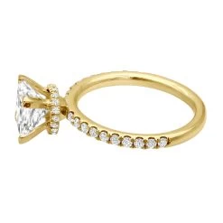 Unique Princess Cut Diamond Engagement Ring F/VS Diamonds 2 Carat 14K White Gold -Fashion Accessories Shop 018120 backye