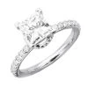 Unique Princess Cut Diamond Engagement Ring F/VS Diamonds 2 Carat 14K White Gold -Fashion Accessories Shop 018120 wh