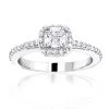 1 Carat Cushion Cut Diamond Engagement Ring 14K White Gold Halo Design -Fashion Accessories Shop 1 carat cushion cut diamond engagement ring 14k gold halo design mainwh