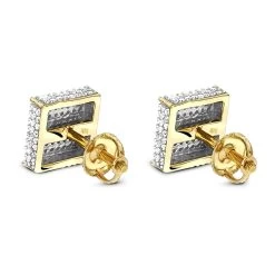 1 Carat Diamond Earrings 14K White Gold Studs -Fashion Accessories Shop 1 carat diamond earrings 14k gold p 47937 backye