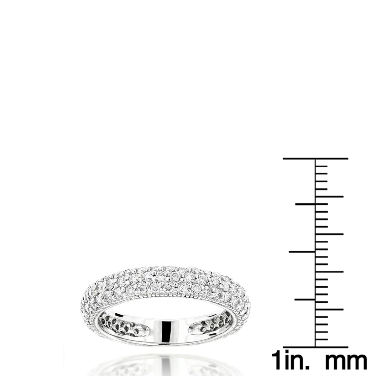 1 Carat Diamond Wedding Band For Women 14K White Gold 8 1 Carat Diamond Wedding Band For Women 14K White Gold - Image 6