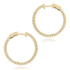 1 Inch Inside Out 2 Carat Diamond Hoop Earrings For Women By Luxurman -Fashion Accessories Shop 1 inch inside out 2 carat diamond hoop earrings for women by luxurman backye