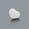 1 Single Diamond Heart Earring 0.75ct 10K White Gold
