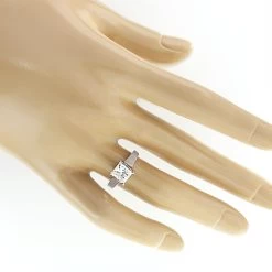 1 Stone Solitaire Princess Cut Diamond Engagement Ring 1.5ct 14K White Gold -Fashion Accessories Shop 1 stone solitaire princess cut diamond engagement ring 15ct 14k 3