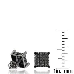 10K Black Plated Gold Black Diamond Earrings Studs 1.31ct -Fashion Accessories Shop 10k gold black diamond earrings 113ct rulerbl