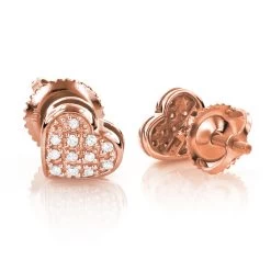 10K White Gold Pave Round Diamond Small Heart Earrings 0.1ct -Fashion Accessories Shop 10k gold pave round diamond small heart earrings 012ct p 6164 ro