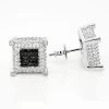 10K White Gold White Black Diamond Earrings 1.21ct -Fashion Accessories Shop 10k gold white black diamond earrings 121ct 1
