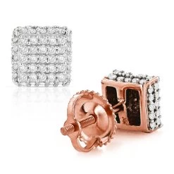 10K Yellow Gold Pave Diamond Stud Earrings 0.5ct -Fashion Accessories Shop 10k pave diamond stud earrings 053ct p 41805 ro