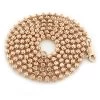 10K Rose Gold Moon Cut Bead Chain For Men 3mm 22-40in