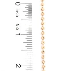 10K Rose Gold Moon Cut Bead Chain For Men 3mm 22-40in -Fashion Accessories Shop 10k rose gold moon cut bead chain 3mm 22 40in 4