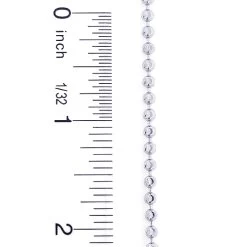 Men's 10K White Gold Moon Cut Bead Chain 3mm; 22-40in -Fashion Accessories Shop 10k white gold moon cut bead chain 3mm 22 40in 4