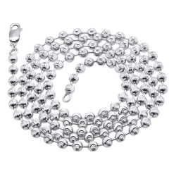10K White Gold Moon Cut Chain 5mm 22-40in -Fashion Accessories Shop 10k white gold moon cut chain 6mm 22 40in back white