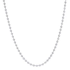 10K White Gold Moon Cut Chain 5mm 22-40in -Fashion Accessories Shop 10k white gold moon cut chain 6mm 22 40in box white