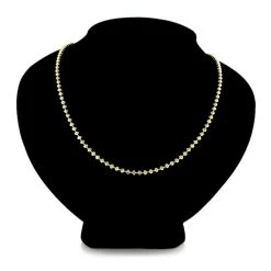 10K Yellow Gold Moon Cut Bead Chain 3mm; 22-40in -Fashion Accessories Shop 10k yellow gold moon cut bead chain 3mm 22 40in 3