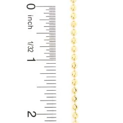 10K Yellow Gold Moon Cut Bead Chain 3mm; 22-40in -Fashion Accessories Shop 10k yellow gold moon cut bead chain 3mm 22 40in 4