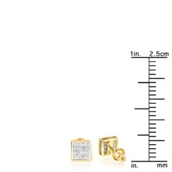10K Yellow Gold Round Diamond Stud Earrings 6mm 0.18ct -Fashion Accessories Shop 10k yellow gold round diamond stud earrings 018ct p 252 rulerye