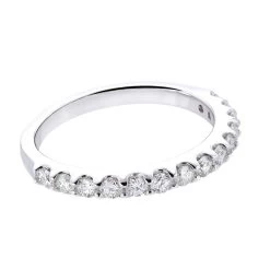 1/2 Carat Diamond Wedding Band For Women 14K White Gold Diamond Stackable Ring -Fashion Accessories Shop 12 carat diamond wedding band for women 14k gold diamond stackable ring 000833 backwh