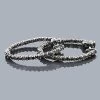 14K Black Plated Gold Black Diamond Hoop Earrings 2.20ct