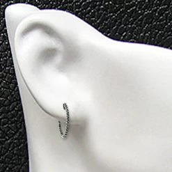 14K Black Plated Gold Black Diamond Hoop Earrings 2.20ct -Fashion Accessories Shop 14k black diamond hoop earrings 220ct p 35676bod