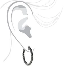 14K Black Plated Gold Black Diamond Hoop Earrings 3.15ct -Fashion Accessories Shop 14k black diamond hoop earrings 315ct p 35673 bod