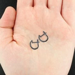 Small 14K Black Plated Gold Black Diamond Hoop Earrings 0.2ct Huggies -Fashion Accessories Shop 14k black diamond hoop huggie earrings 020ct p 35679box