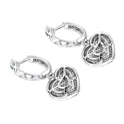 14K White Gold Dangle Diamond Heart Earrings 1 Ct -Fashion Accessories Shop 14k dangle diamond heart earrings 135ct p 22380 backwh