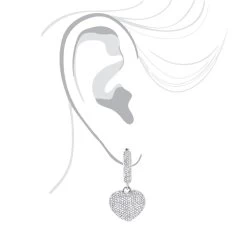 14K White Gold Dangle Diamond Heart Earrings 1 Ct -Fashion Accessories Shop 14k dangle diamond heart earrings 135ct p 22380 bodwh