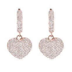 14K White Gold Dangle Diamond Heart Earrings 1 Ct -Fashion Accessories Shop 14k dangle diamond heart earrings 135ct p 22380 ro