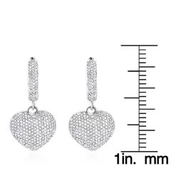 14K White Gold Dangle Diamond Heart Earrings 1 Ct -Fashion Accessories Shop 14k dangle diamond heart earrings 135ct p 22380 rulerwh