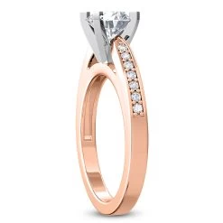 14K White Gold Designer Diamond Engagement Ring 0.68ct -Fashion Accessories Shop 14k designer diamond engagement ring 068ct p 35085 back rose 20220426