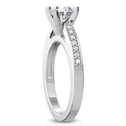 14K White Gold Designer Diamond Engagement Ring 0.68ct -Fashion Accessories Shop 14k designer diamond engagement ring 068ct p 35085 back white 20220420 20220426