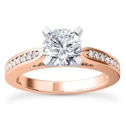 14K White Gold Designer Diamond Engagement Ring 0.68ct -Fashion Accessories Shop 14k designer diamond engagement ring 068ct p 35085 rose 20220426