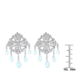 14K White Gold Diamond Chandelier Earrings Blue Topaz 0.64ct -Fashion Accessories Shop 14k diamond chandelier earrings blue topaz 064ct p 22366 rulerwh