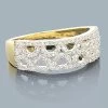 14K Yellow Gold Ladies Diamond Circle Ring 0.33ct