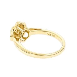 Flower 14K Yellow Gold Ladies Diamond Cluster Ring 0.4 Ct -Fashion Accessories Shop 14k diamond cluster ring 046ct p 41166 backye