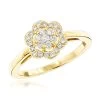 Flower 14K Yellow Gold Ladies Diamond Cluster Ring 0.4 Ct -Fashion Accessories Shop 14k diamond cluster ring 046ct p 41166 ye