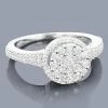 14K White Gold Diamond Cluster Ring 0.67ct