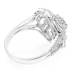 14K White Gold Diamond Cluster Ring 1.18ct -Fashion Accessories Shop 14k diamond cluster ring 118ct p 41161 backwh