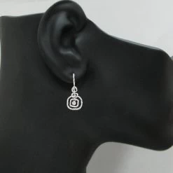 14K White Gold Diamond Dangle Earrings 0.65ct -Fashion Accessories Shop 14k diamond dangle earrings 065ct p 42558bod