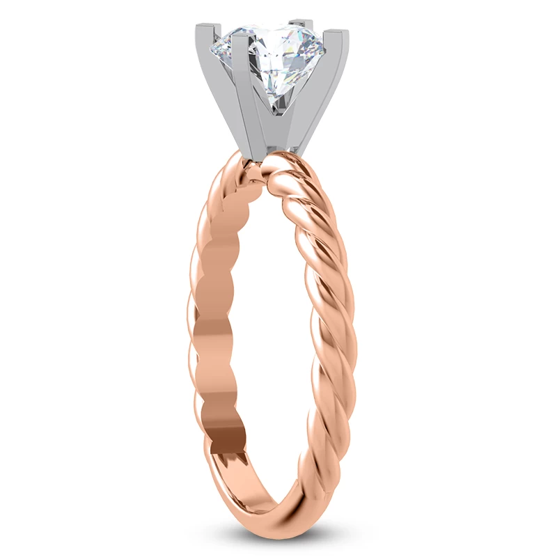 14K White Gold Diamond Engagement Ring Mounting Set 9 14K White Gold Diamond Engagement Ring Mounting Set - Image 7