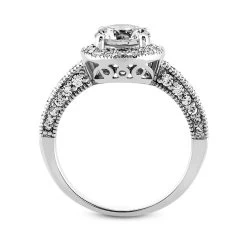 Halo 14K White Gold Diamond Engagement Ring Setting 0.43ct 19 Halo 14K White Gold Diamond Engagement Ring Setting 0.43ct -Fashion Accessories Shop 14k diamond engagement ring setting 043ct p 35058 additional white