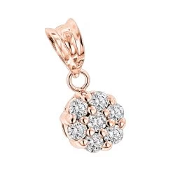 14K White Gold Diamond Flower Pendant 0.50ct -Fashion Accessories Shop 14k diamond flower pendant 060ct p 22547 ro