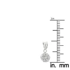 14K White Gold Diamond Flower Pendant 0.50ct -Fashion Accessories Shop 14k diamond flower pendant 060ct p 22547 rulerwh