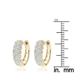 14K Yellow Gold Diamond Hoop Huggie Earrings For Women 0.65ct -Fashion Accessories Shop 14k diamond hoop huggie earrings 065ct p 35720 rulerye
