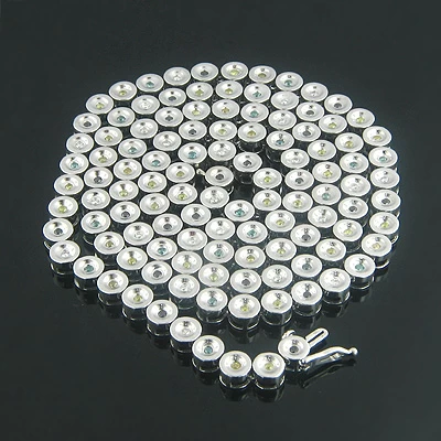 14K White Gold Fancy Color Diamond Chain Necklace Yellow Blue 5.55 4 14K White Gold Fancy Color Diamond Chain Necklace Yellow Blue 5.55 - Image 2