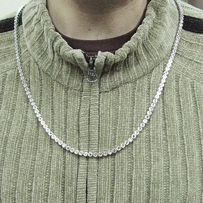 14K White Gold Fancy Color Diamond Chain Necklace Yellow Blue 5.55 5 14K White Gold Fancy Color Diamond Chain Necklace Yellow Blue 5.55 - Image 3