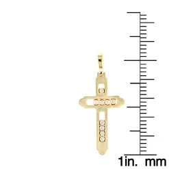 14K Yellow Gold Floating Diamond Cross Pendant LUCCELLO Monte Carlo -Fashion Accessories Shop 14k floating diamond cross pendant luccello monte carlo p 6576 rulerye