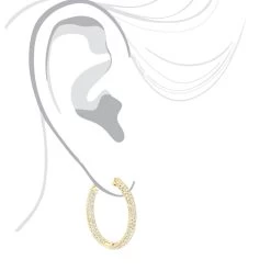 14K White Gold 1 3/8 Inch Diamond Hoop Earrings Inside Out 4.40ct -Fashion Accessories Shop 14k gold 1 inch diamond hoop earrings inside out 440ct p 6283 bodye