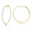 14K Yellow Gold 1 Row Inside Out Diamond Hoop Earrings 3.15ct -Fashion Accessories Shop 14k gold 1 row inside out diamond hoop earrings 315ct p 5996 ye
